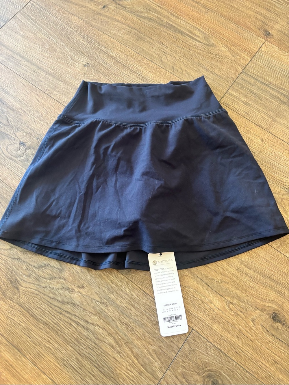 Crz Yoga Womens Blue Elastic Waist Pull On Activewear Mini Skort Skirt New XS